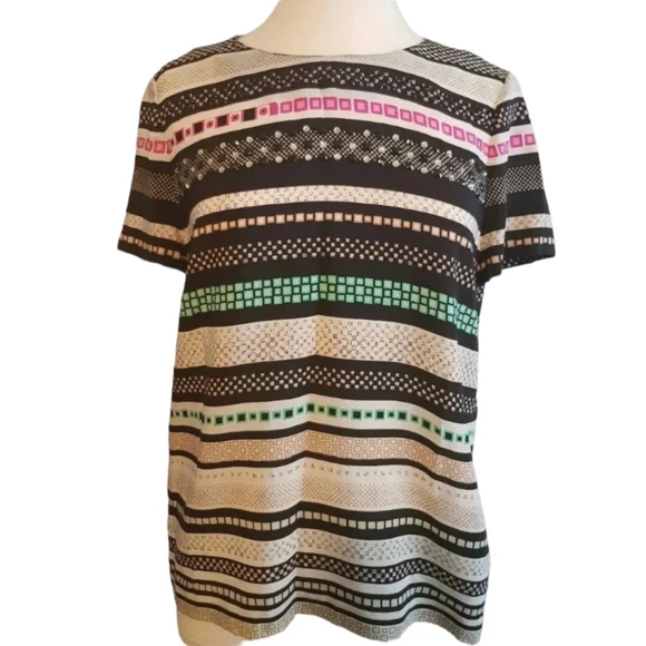 Diane von Fürstenberg Multicolour Silk Blouse - UK Size 8 - Pristine Condition - Picture 3 of 17